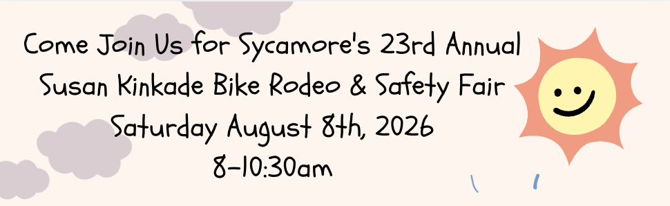 Bike Rodeo Saturday August 8th 8:00 - 10:30 