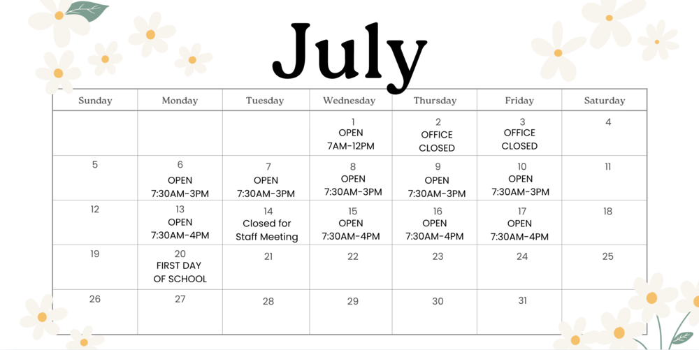 July Office Hours