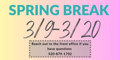 Spring Break 3/9-3/20