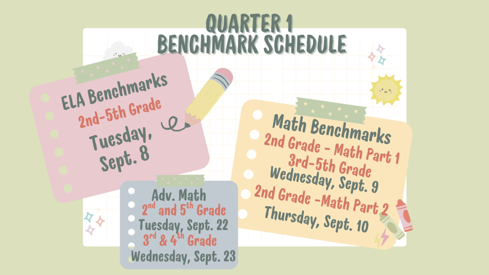 Quarter 1 Benchmark Schedule