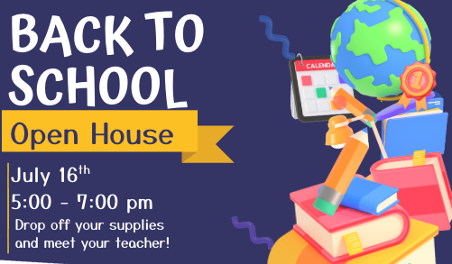 Open house July16th 5:00-7:00 pm