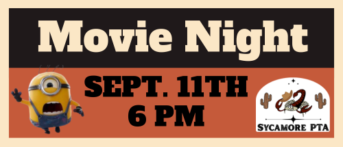 Movie Night! September 11th 6 pm.