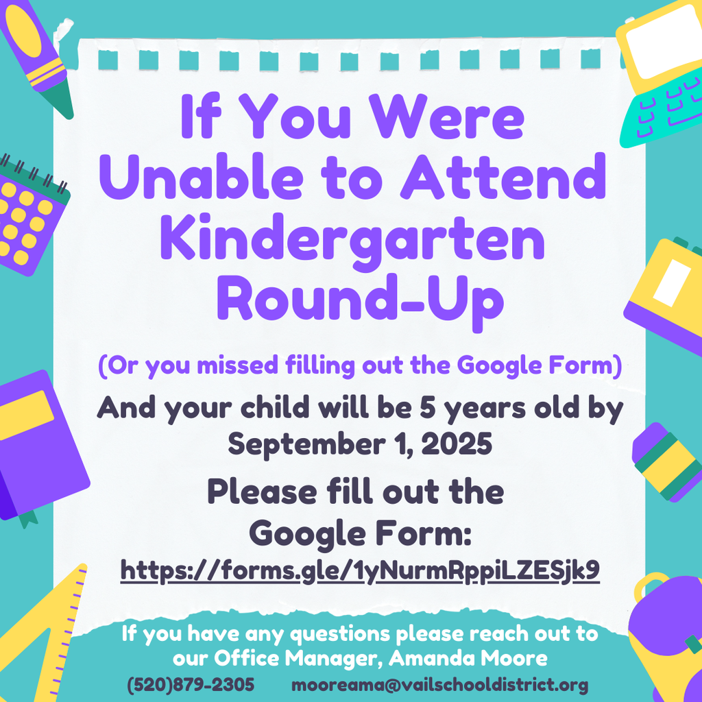 Kindergarten Round Up for the 2025-2026 School Year!