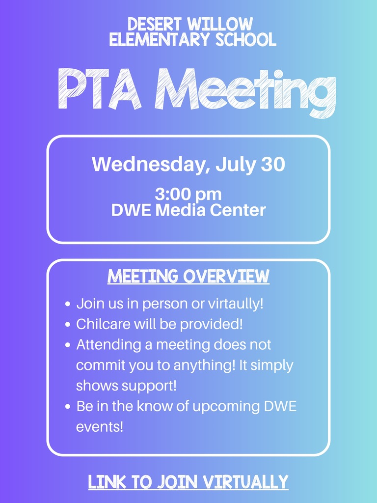 PTA Meeting 7/30
