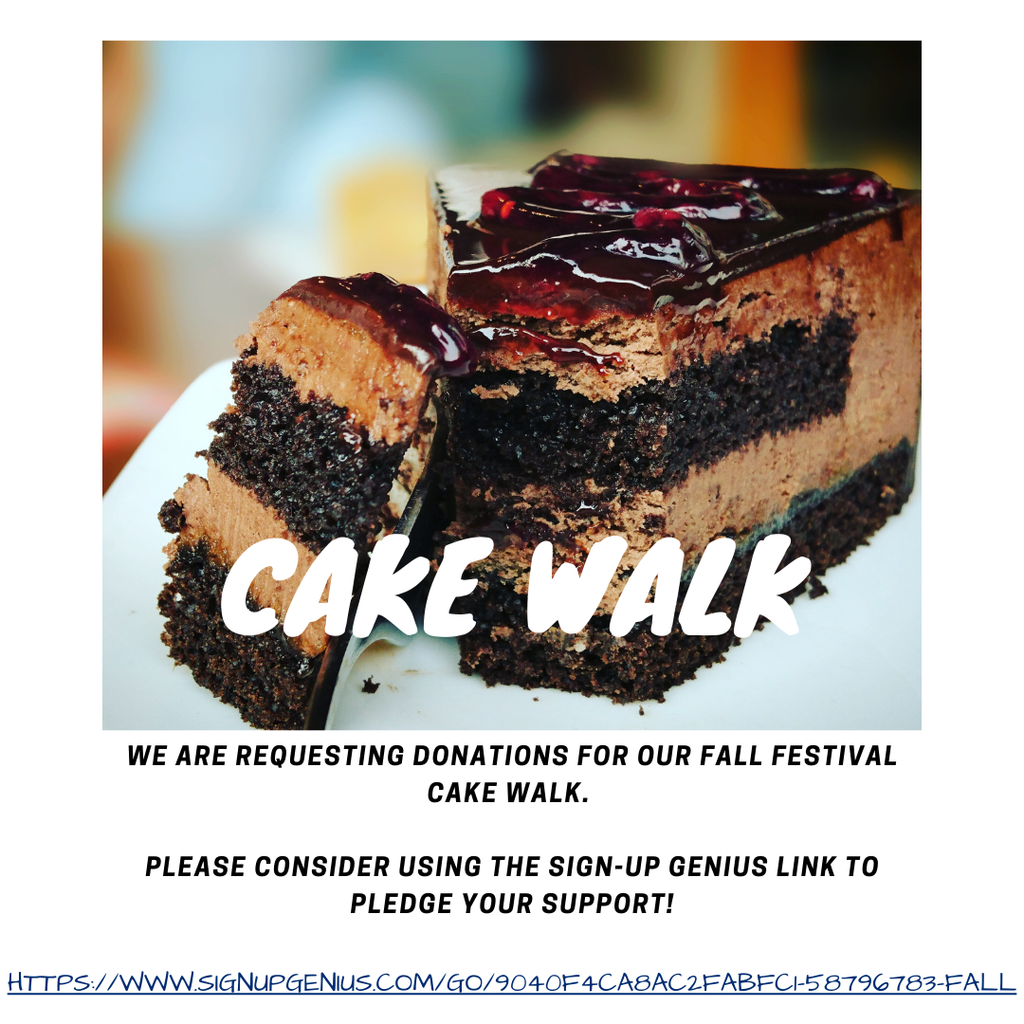 We are excited to be hosting our Fall Festival on Friday, October 17th, and we need your help to make it a success! We are in need of candy donations. If you would like to donate, please drop off bags of candy in the front office. We are also in need of baked goods donations for our Cake Walk. If you would like to contribute baked treats, please sign up here: Cake Walk Donations. Your support helps make this event fun and memorable for all of our students and families. Thank you for your generosity!