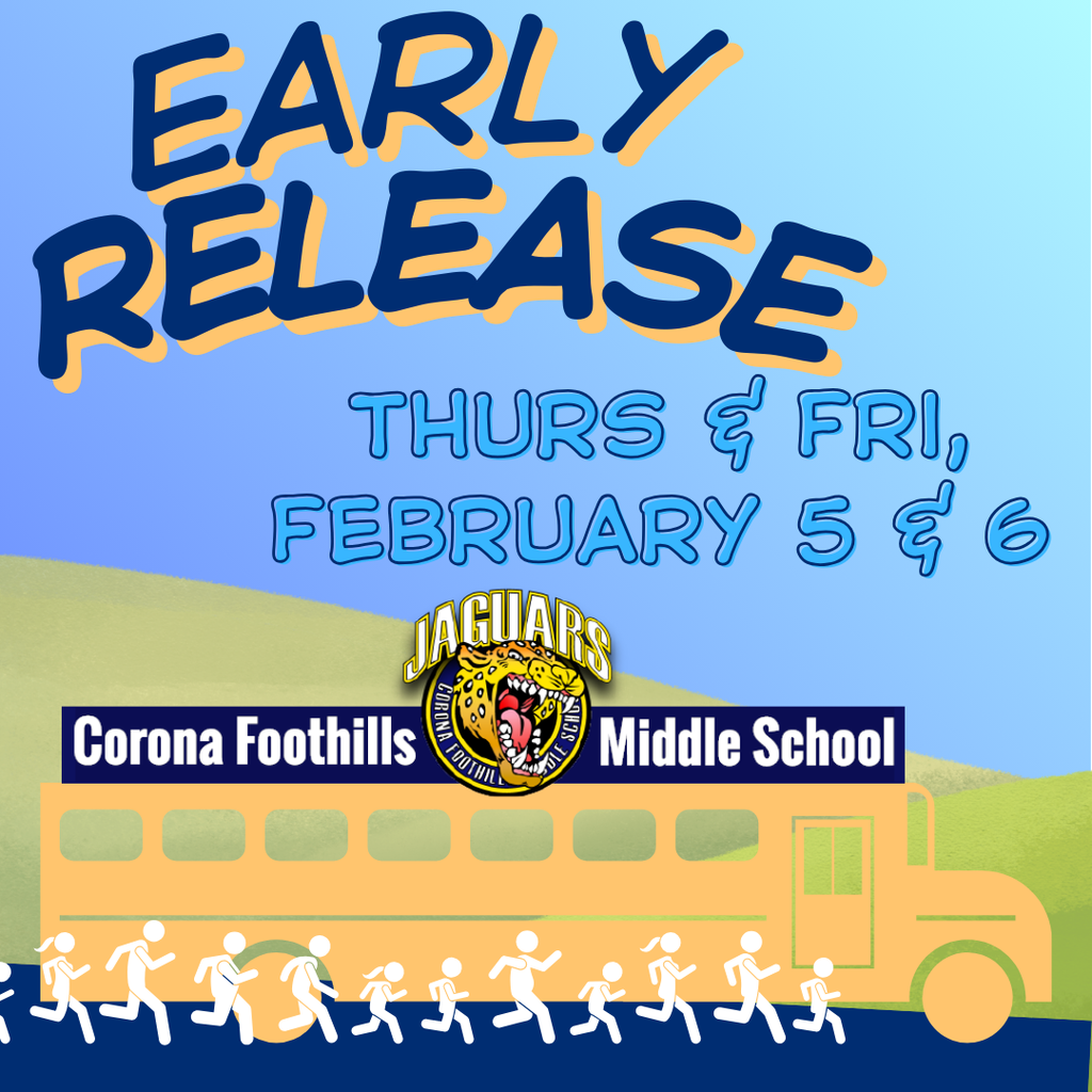 Thursday and Friday, February 5th & 6th are half days. Students will be released at 11:45. Please plan accordingly :)