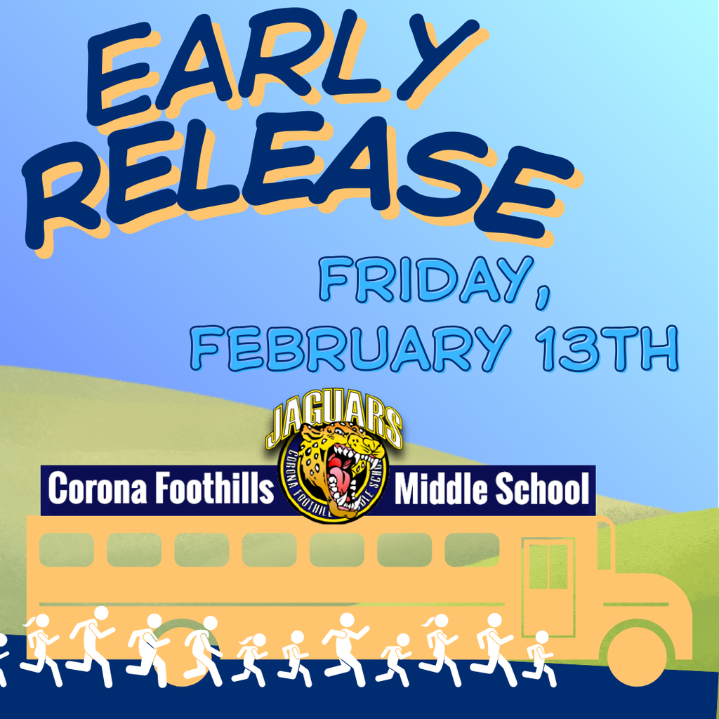 Tomorrow, Friday, February 13th is a half day. Students will be released at 11:45. Please plan accordingly :)