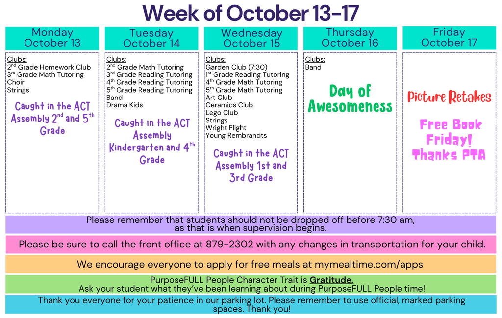 Rattler Calendar 10/13-17