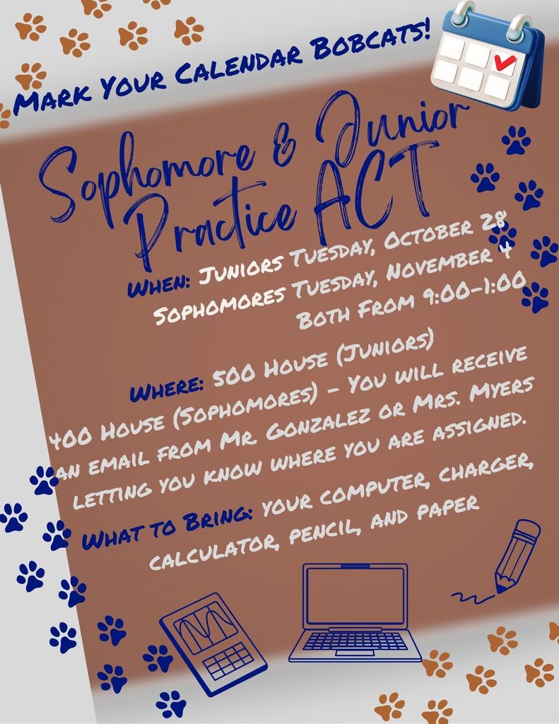 Practice ACT Sophomores & Juniors