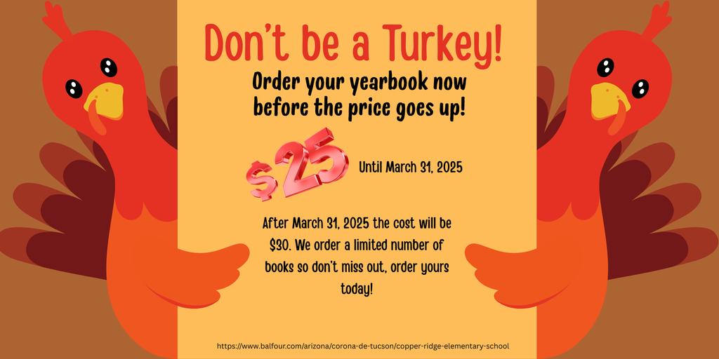 Don't forget to order your yearbook!