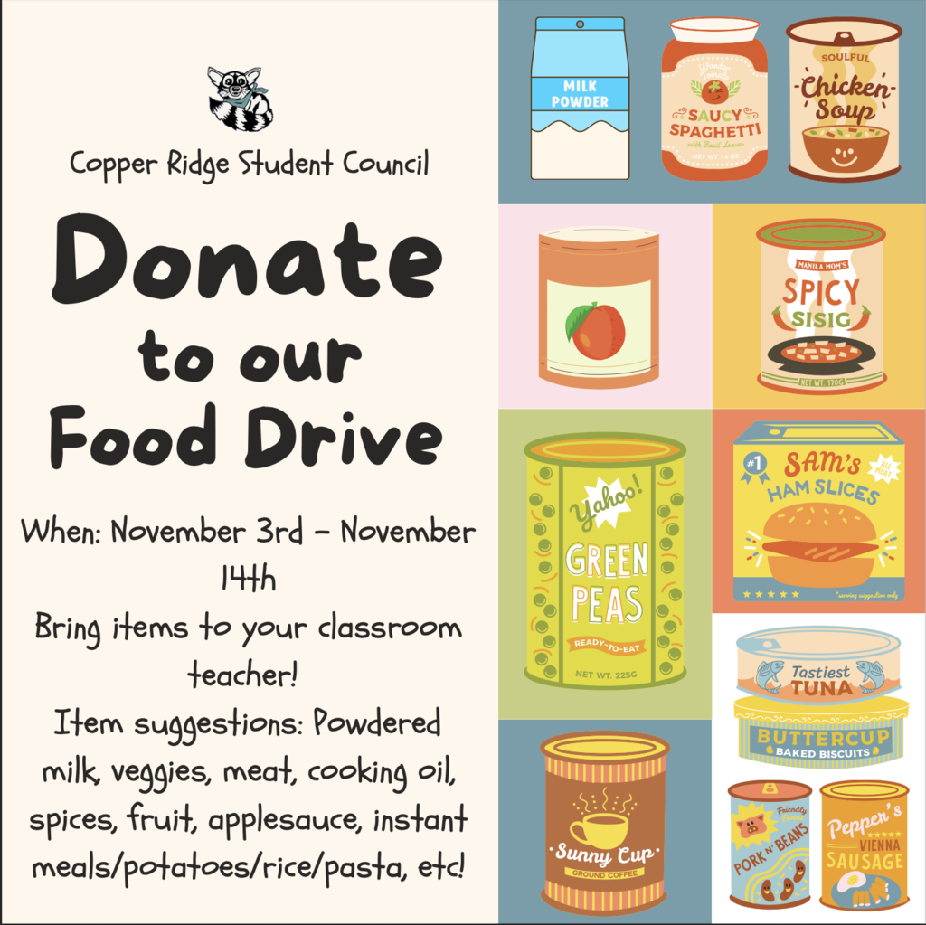 Canned food drive 11/3 - 11/14