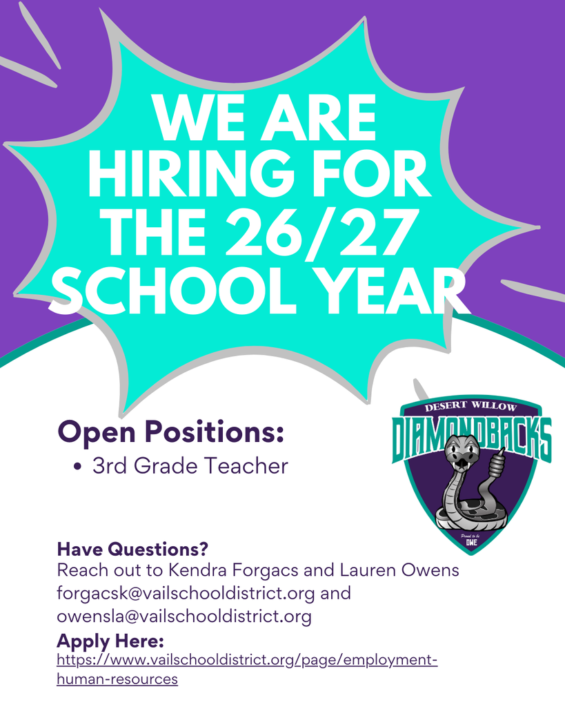 We are hiring for the 26/27 School year!