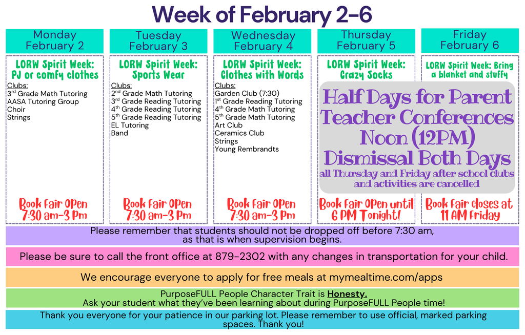 Rattler Calendar 2/2-2/6