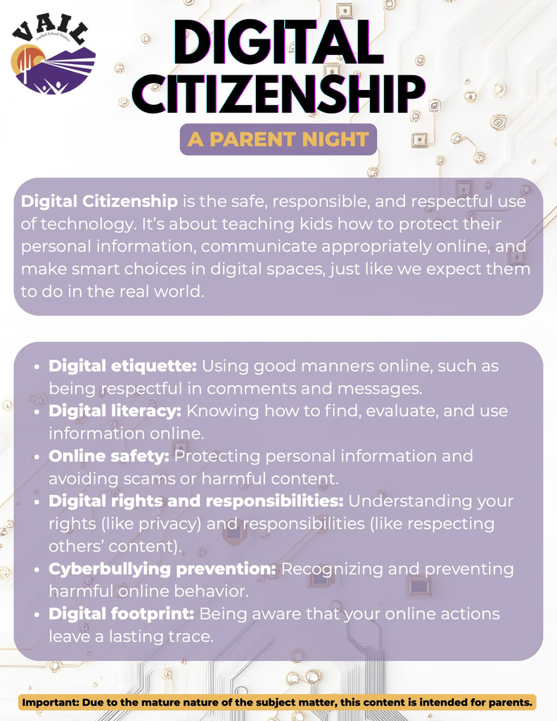 Digital Citizenship Parent Night