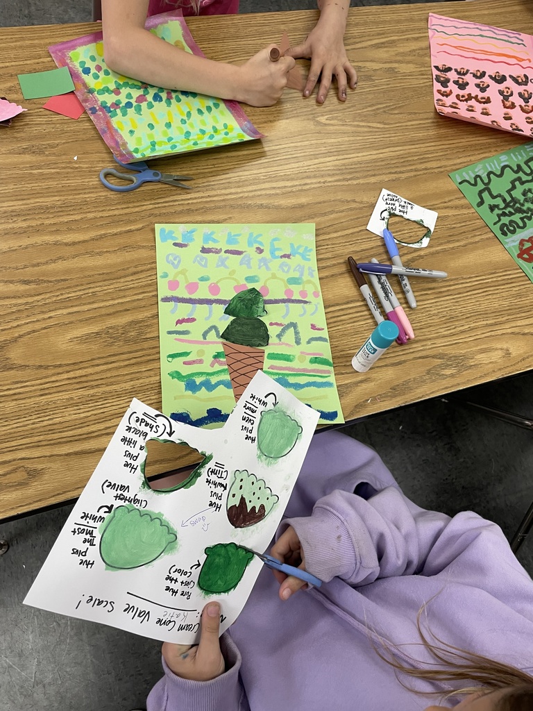 Art - color value scale ice cream cones