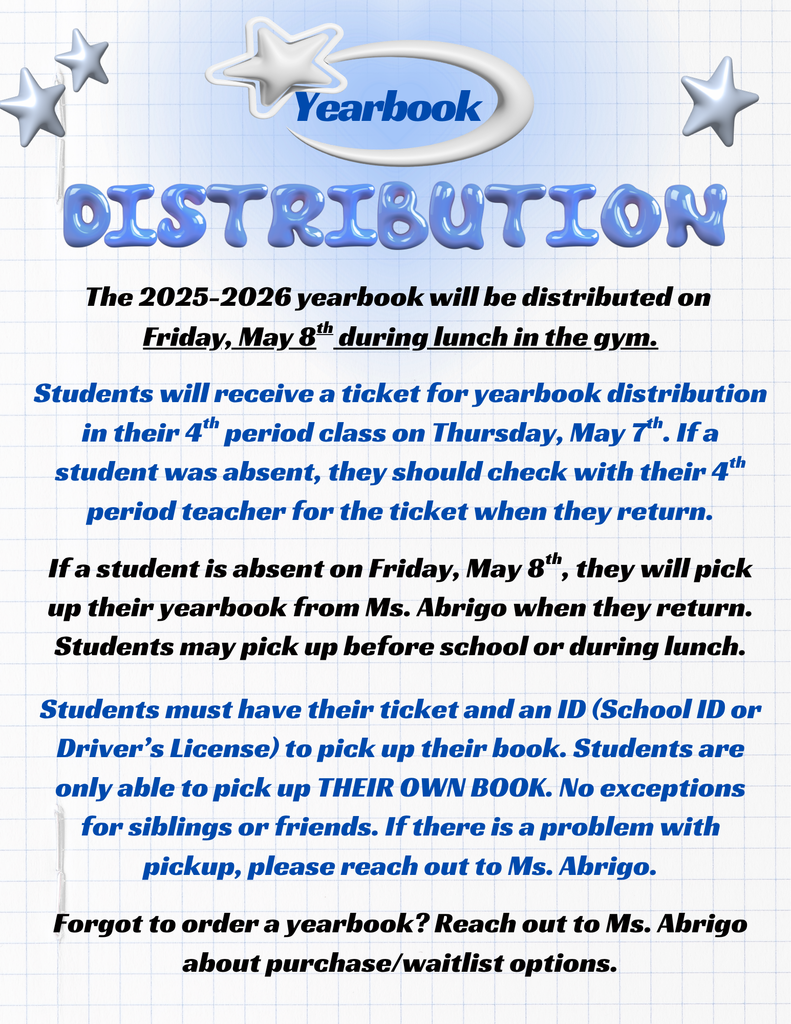 Yearbook Pick up Information