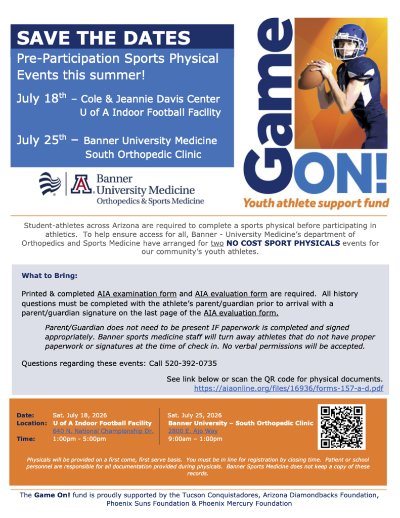 sport physicals flyer