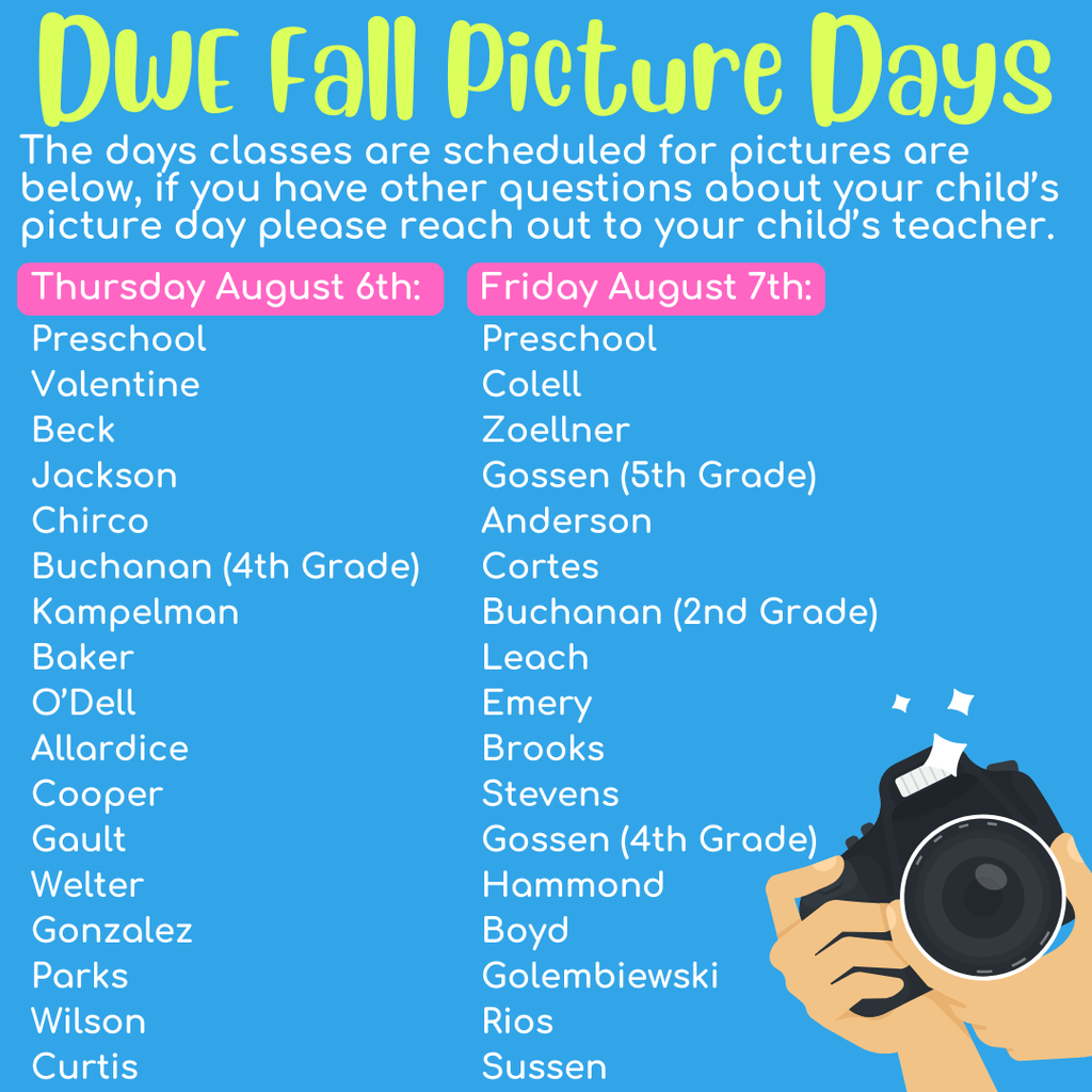 Fall Picture Day Information