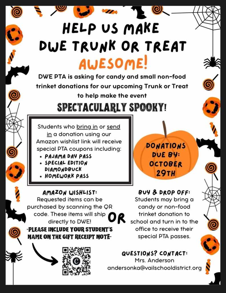PTA Trunk or Treat Candy Drive