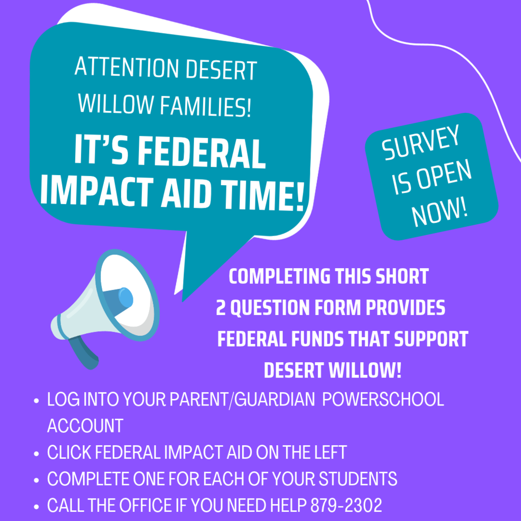 Fill out you Federal Impact Aid in PowerSchool now!