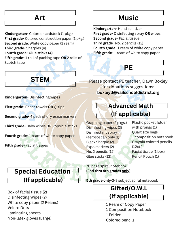 supply list