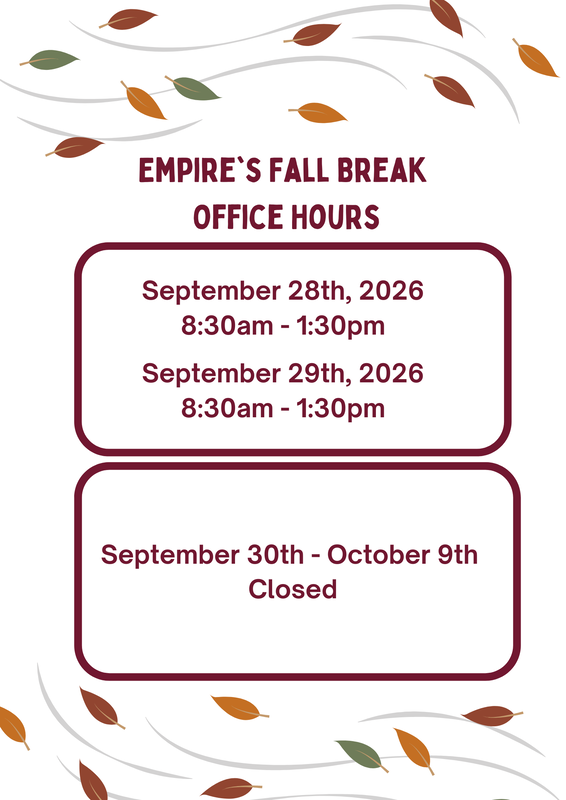 Fall Break Front Office Hours