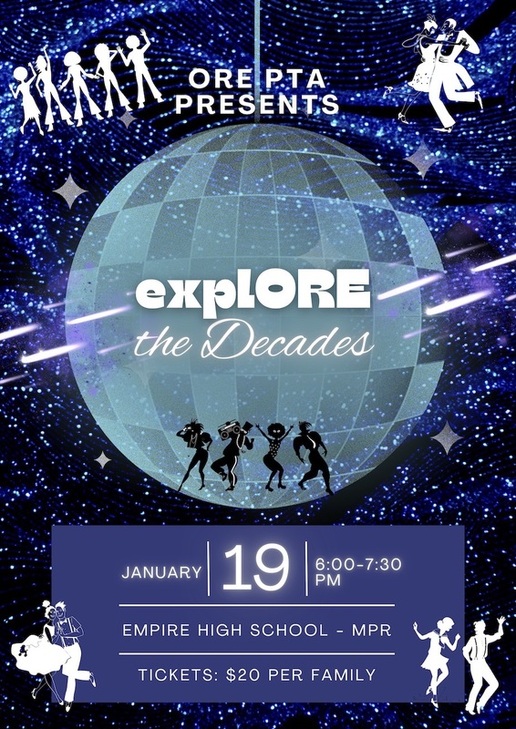 Dancing Through the Decades Family Prom Ocotillo Ridge Elementary School