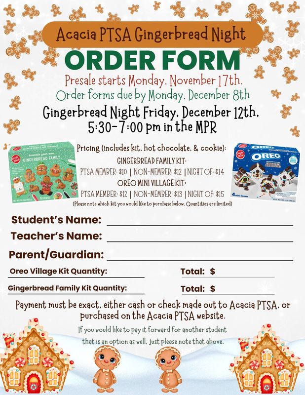 Gingerbread Order Form