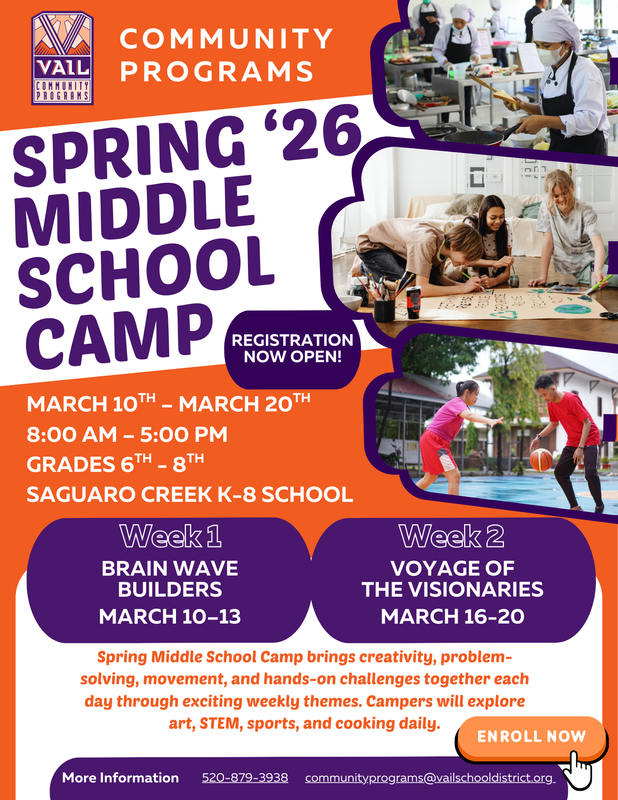 middle school camp spring 26