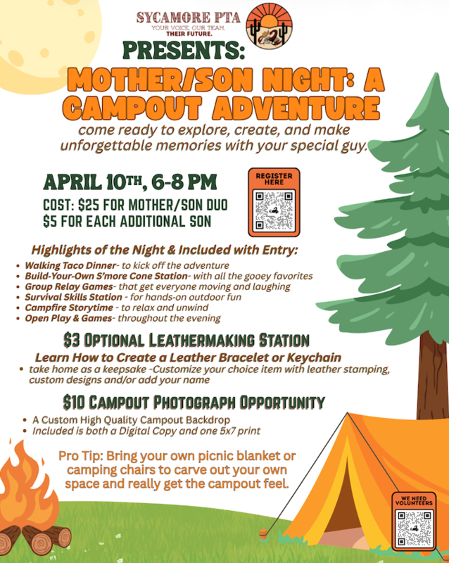 Mother and Son Night April 10th 6 - 8 pm