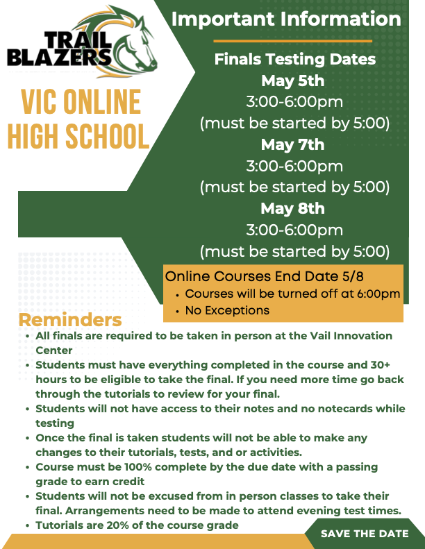 Spring Semester Finals