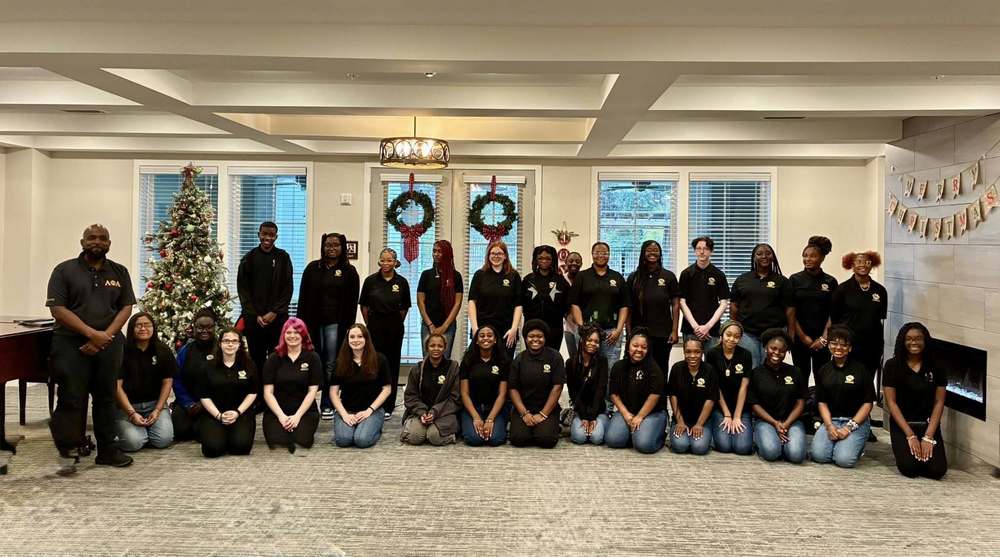 group photo of choir with Mr. Bryant