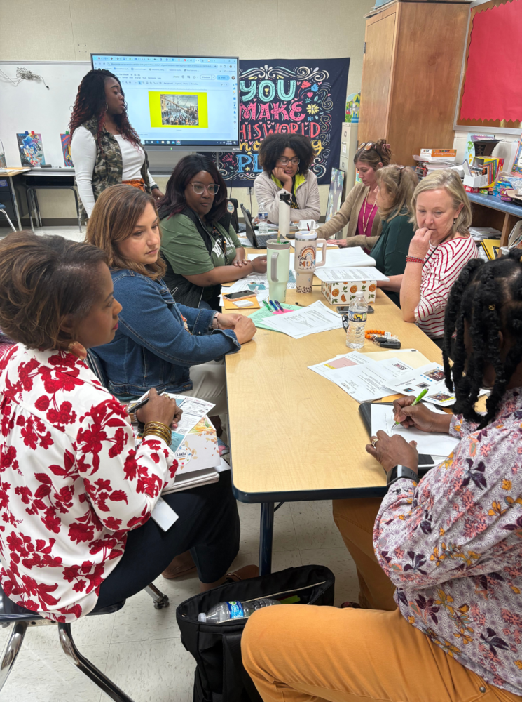 teachers participating at table