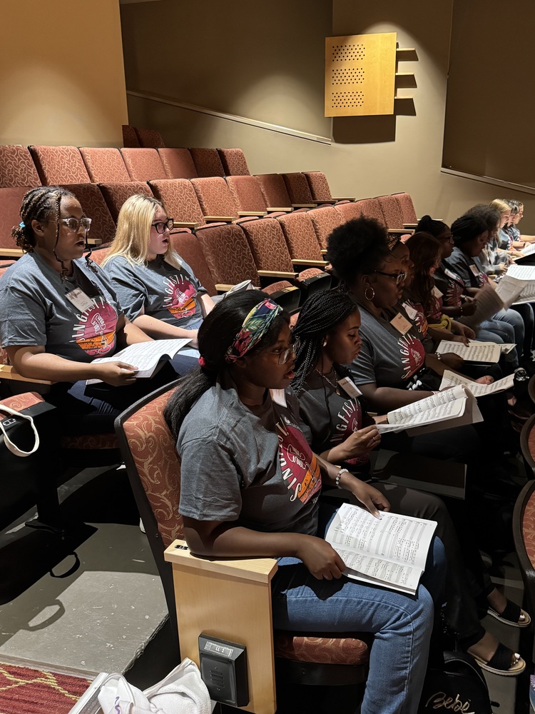 Group photo of students participating in singing
