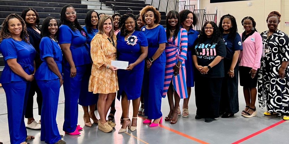 Group of Jack & Jill reps with VCS Foundation Executive Director