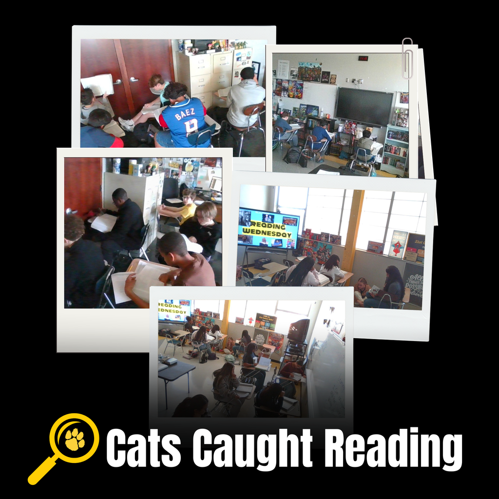 collage of students reading in class