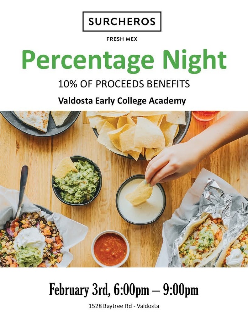 Support VECA by dining at Surcheros on Bay Street, February 3rd.