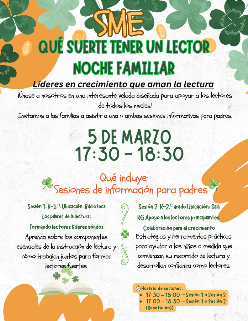 lucky to be a reader parent night