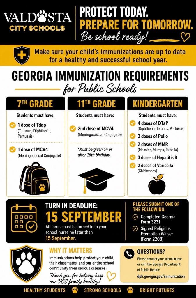 GA Immunization requirements