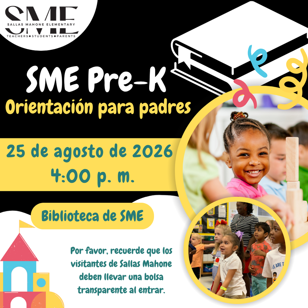 SME PreK Orientacion para padres 25 de agosto a la cuatro
