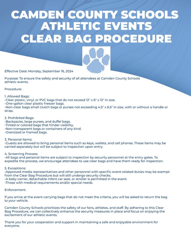 Camden Clear Bag info 2