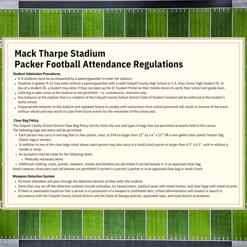 Stadium regulations