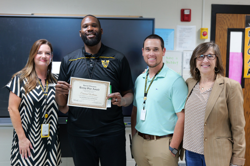 rising star holding certificate with admin
