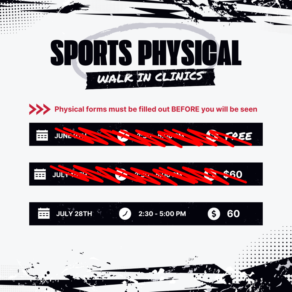 Sports Physical Schedule