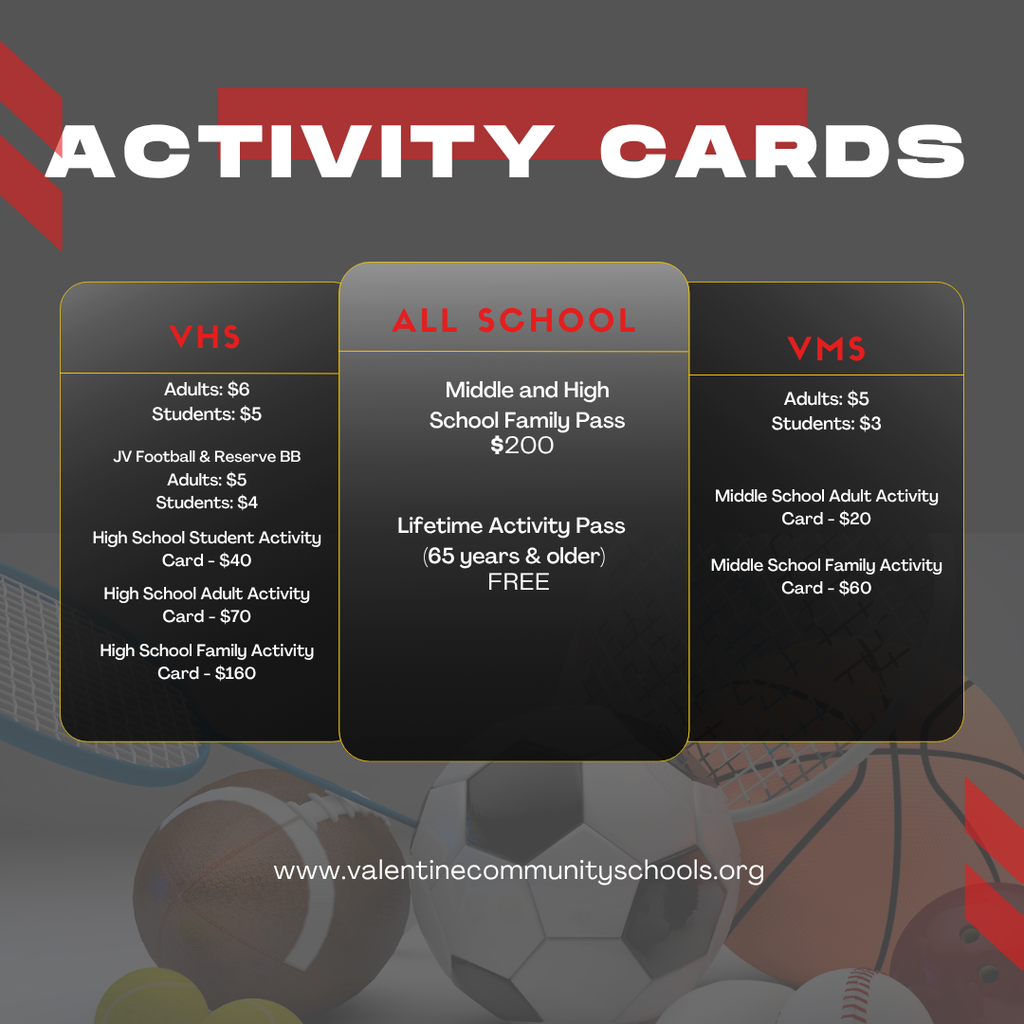 Activity Card Prices