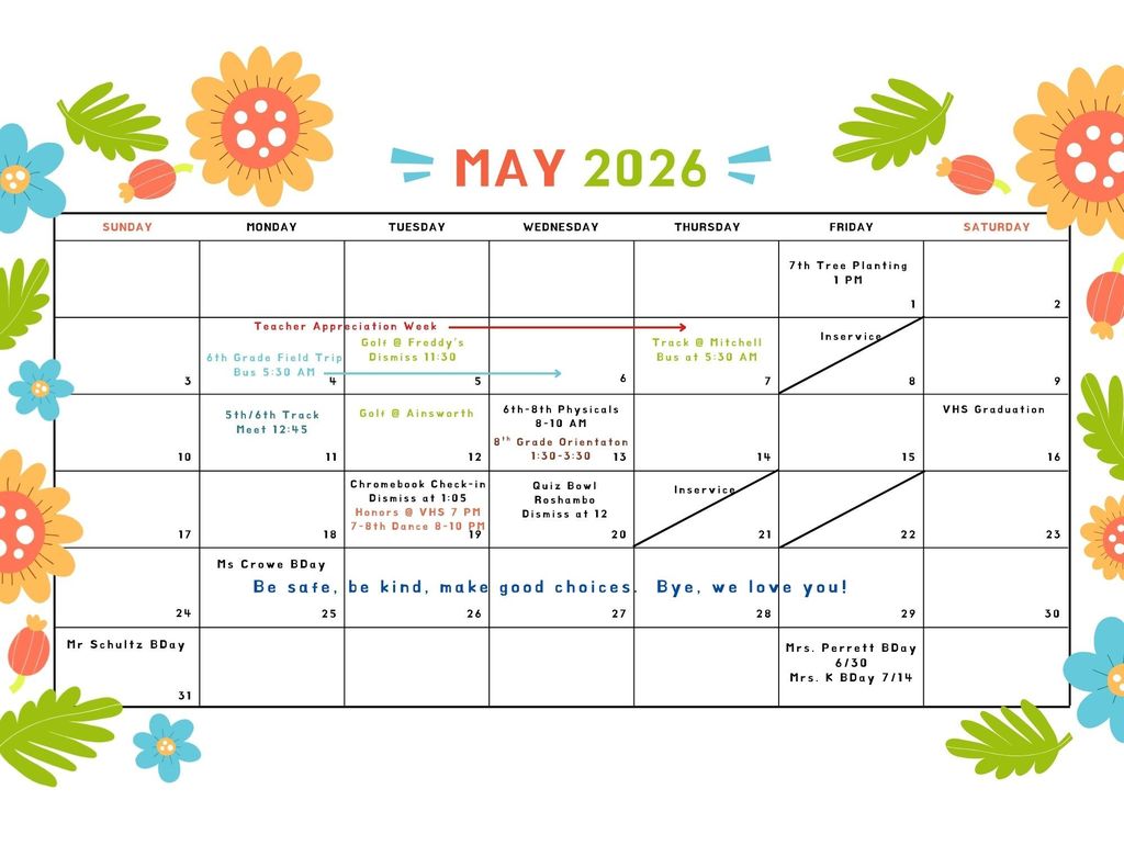 May Calendar