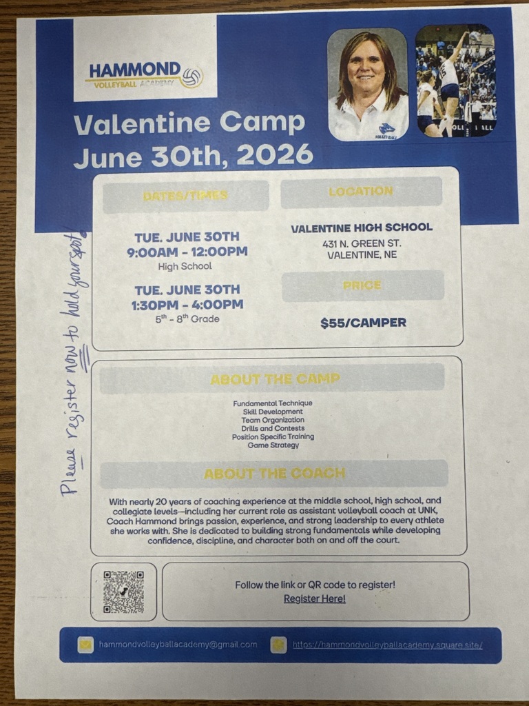 UNK VB skills camp registration