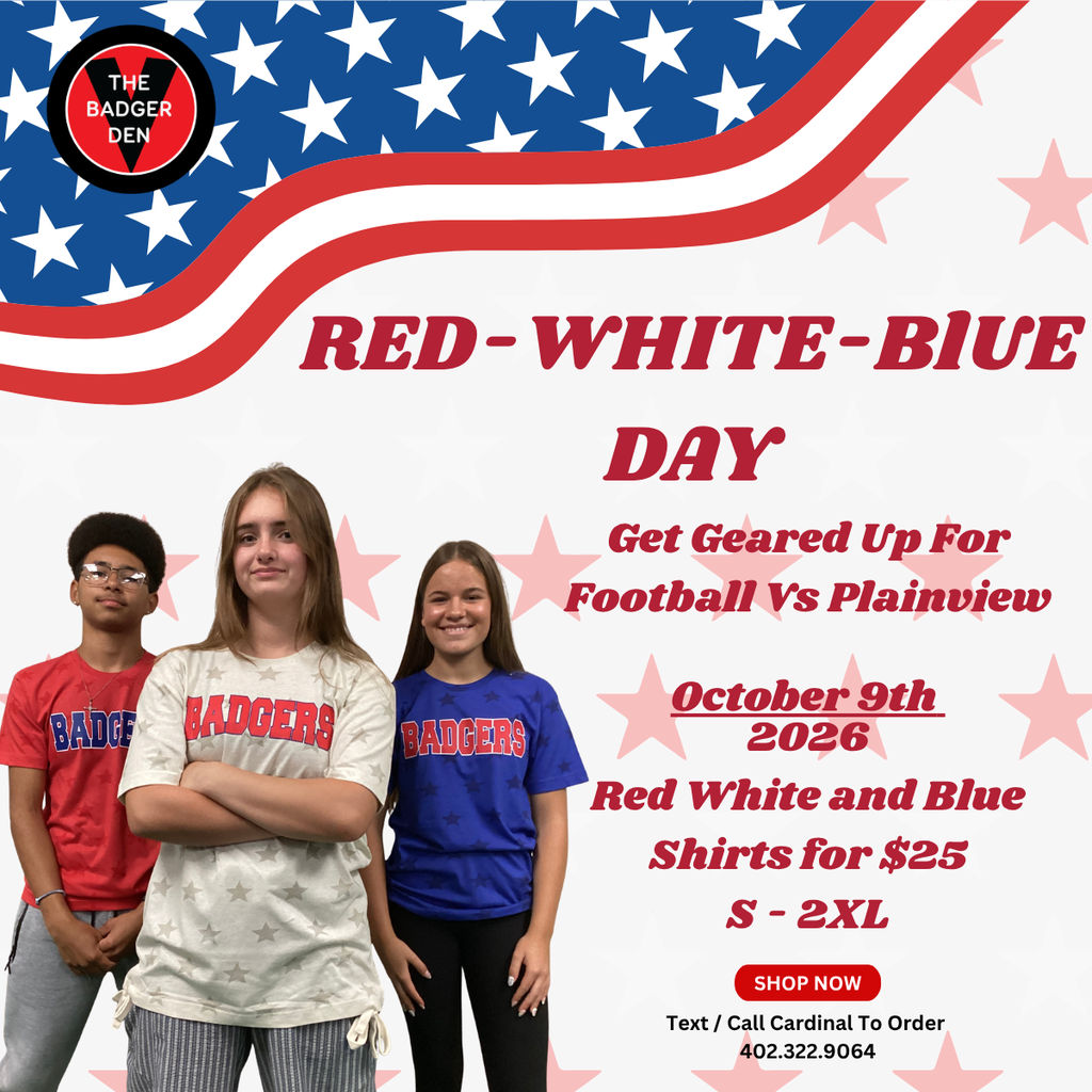 Badger Den Red White Blue