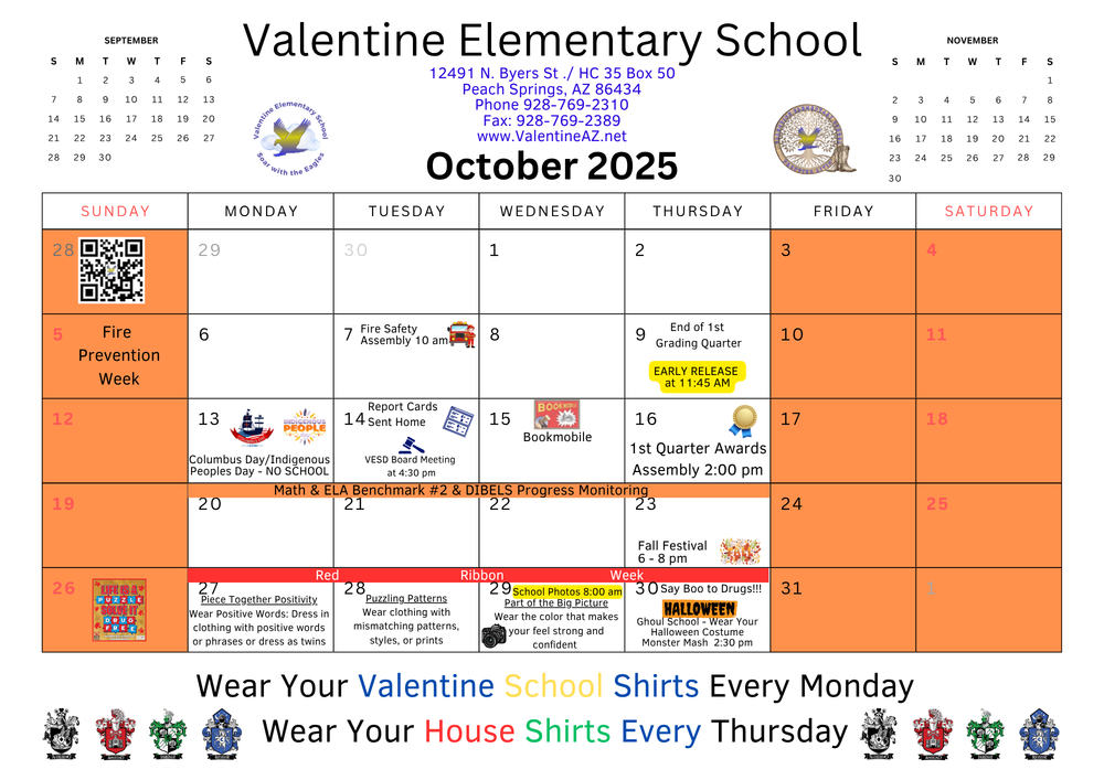 Events Calendar - October 2025