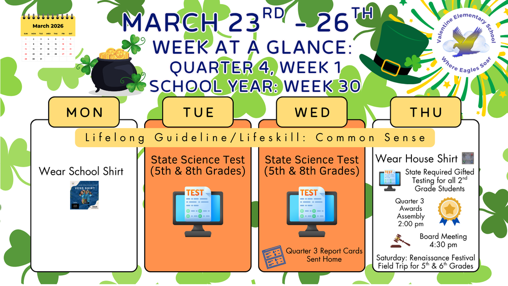 Week-at-a-Glance March 23rd - March 26th